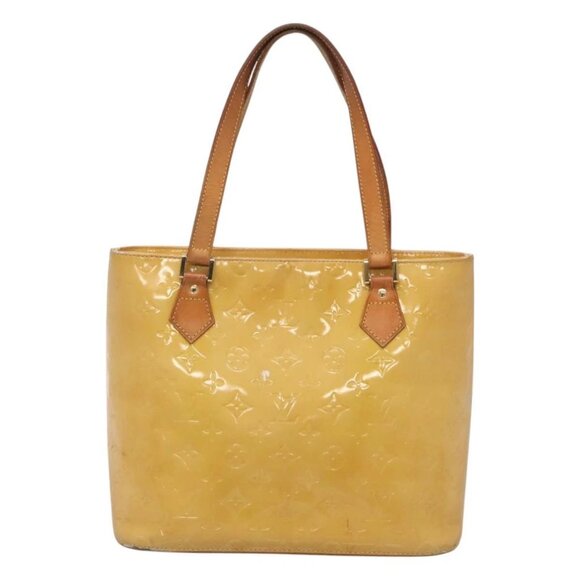 LOUIS VUITTON Monogram Vernis Houston Hand Bag Beige - Picture 3 of 16